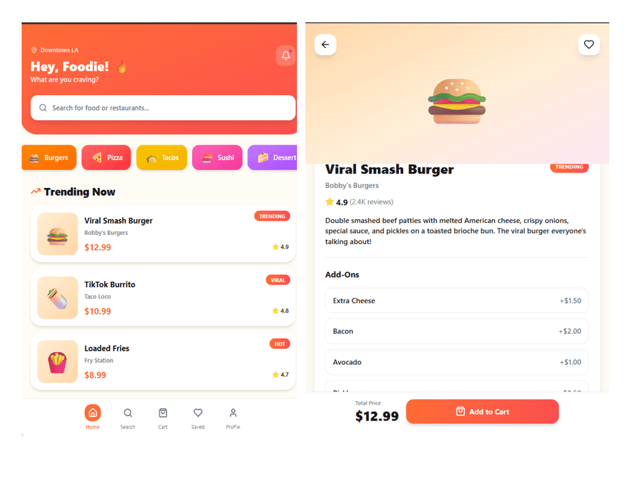 Food Ordering Mobile App